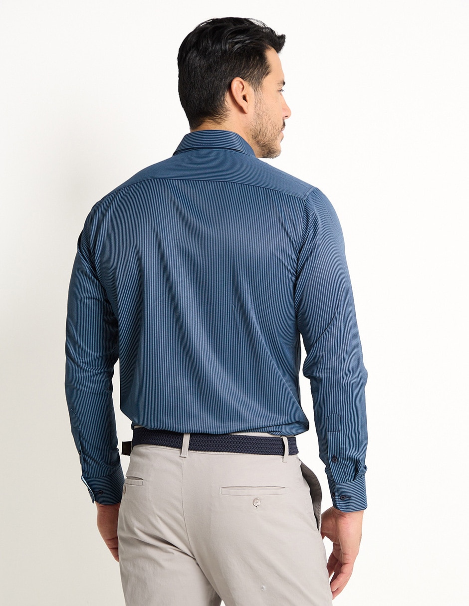 Camisa formal manga larga para hombre 2
