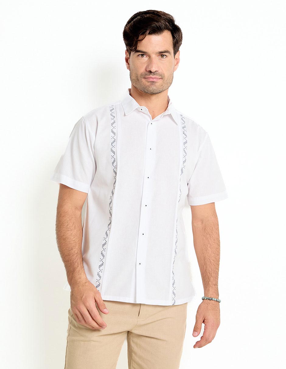 Camisa casual de algodón manga corta para hombre