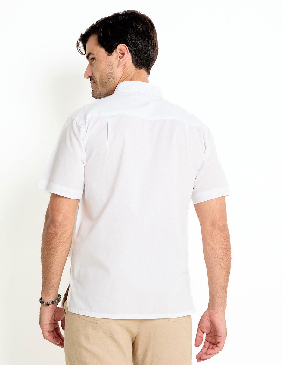 Camisa casual de algodón manga corta para hombre 4