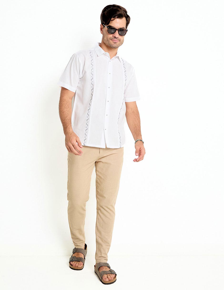 Camisa casual de algodón manga corta para hombre 3