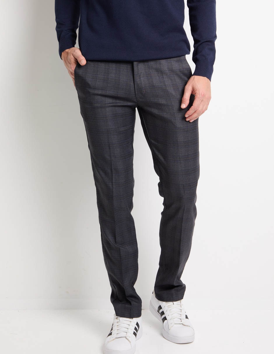 Pantalón de vestir slim de algodón para hombre Pantalón de vestir slim de algodón para hombre