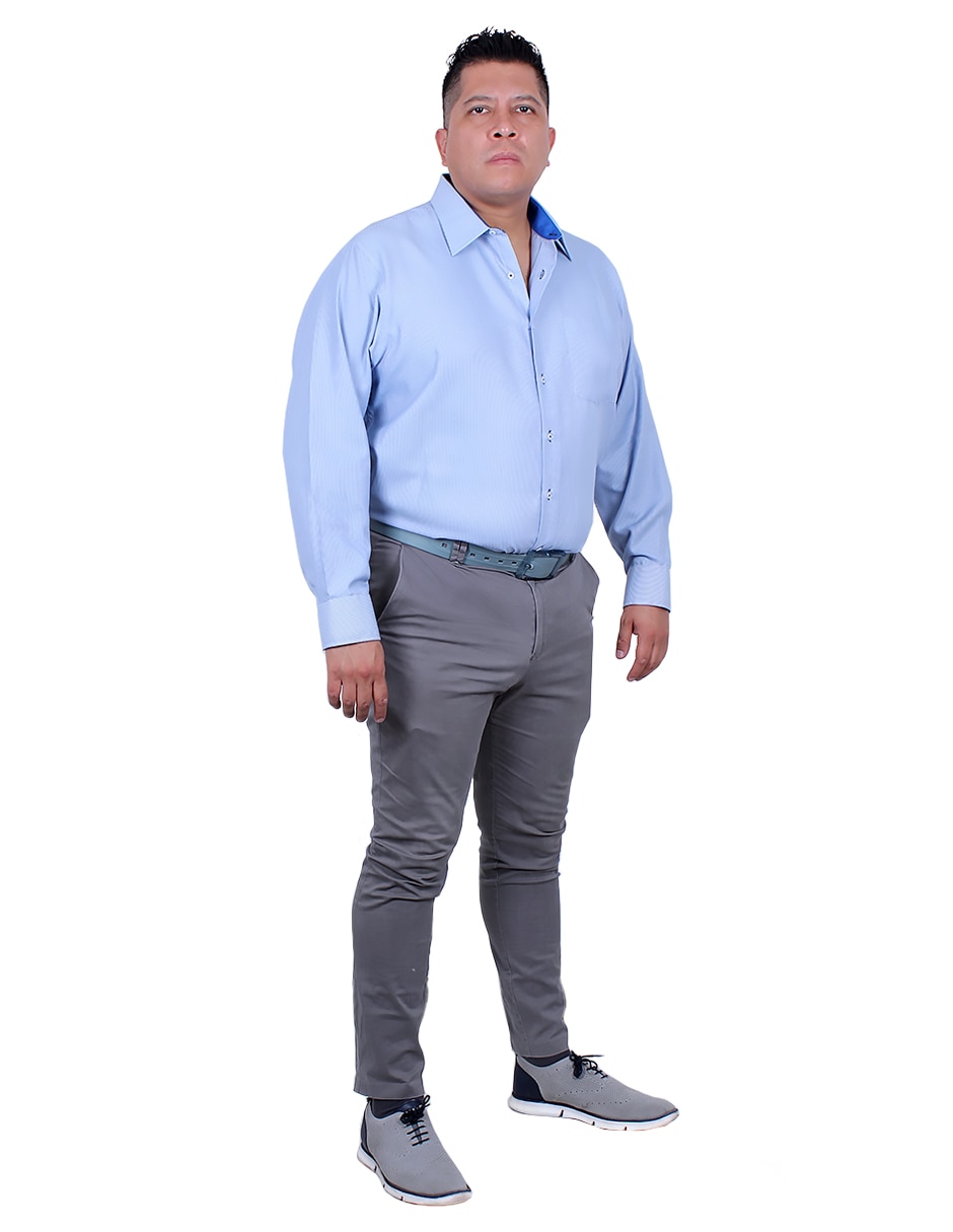 Camisa formal manga larga para hombre 4