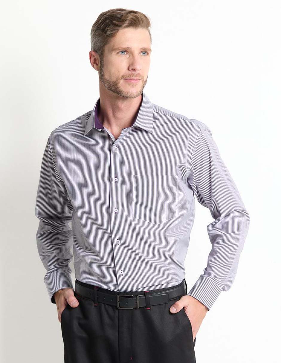 Camisa formal manga larga para hombre