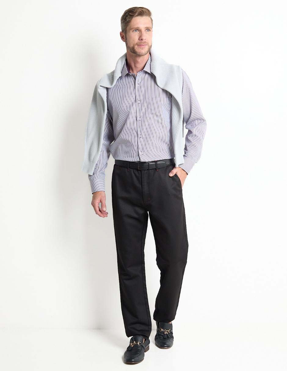 Camisa formal manga larga para hombre