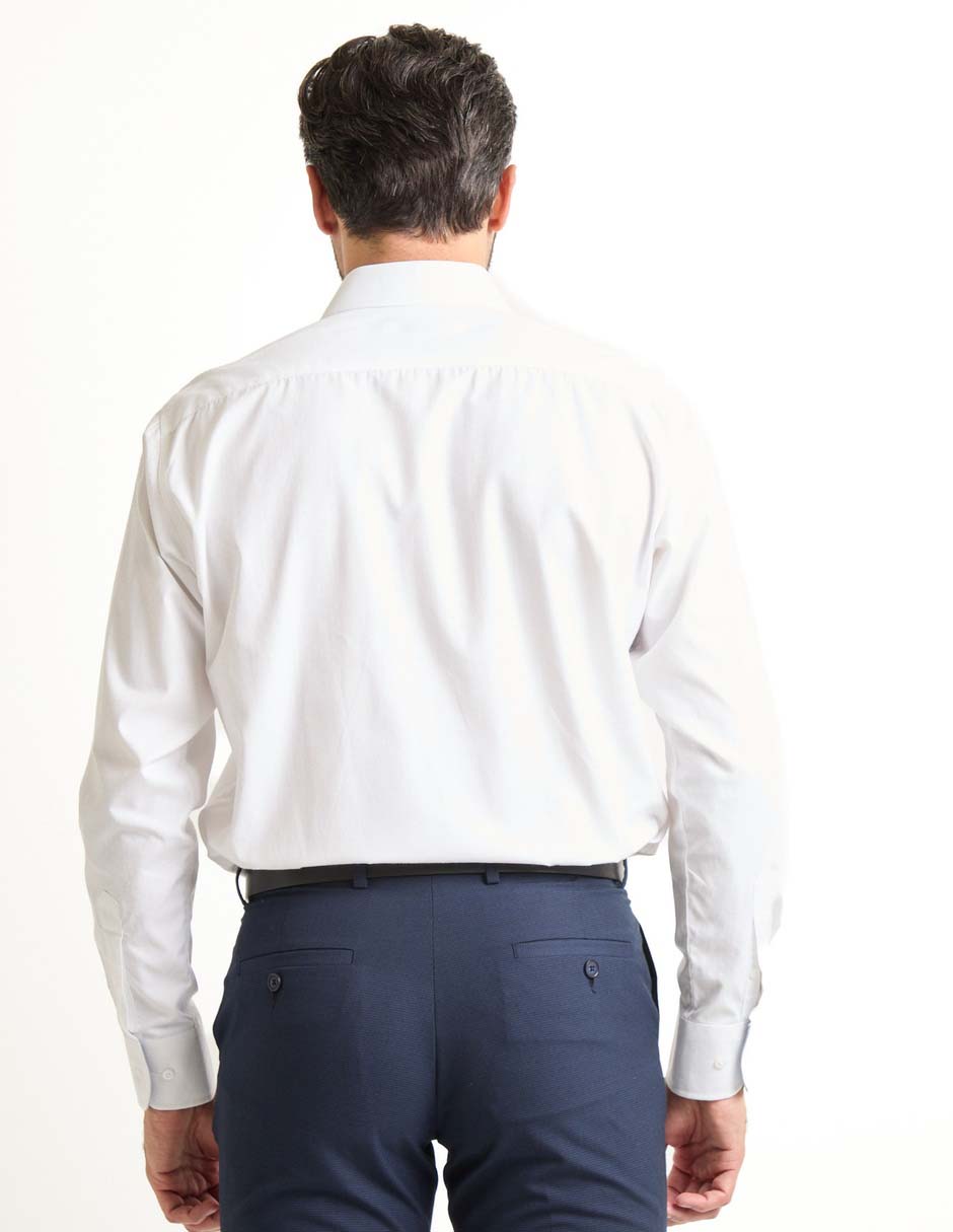 Camisa formal de algodón manga larga para hombre