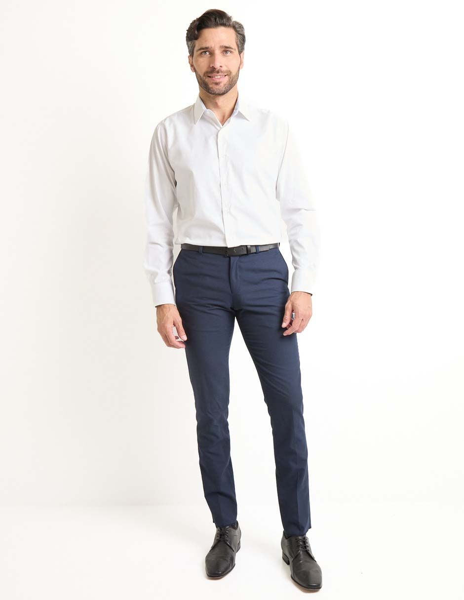 Camisa formal de algodón manga larga para hombre