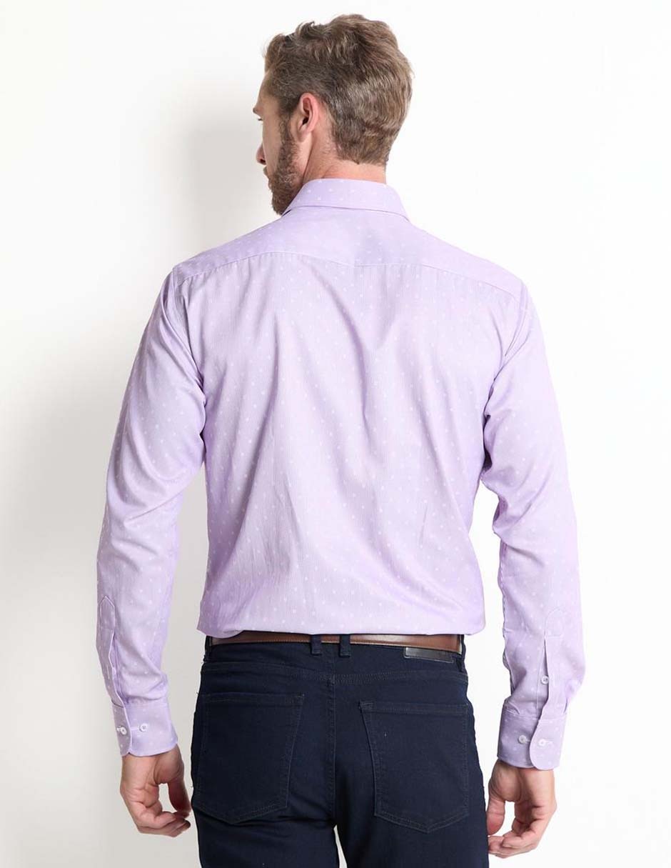 Camisa formal manga larga para hombre 4