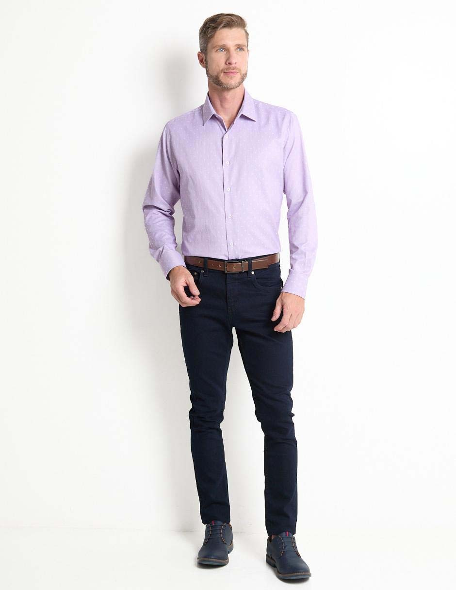 Camisa formal manga larga para hombre 3