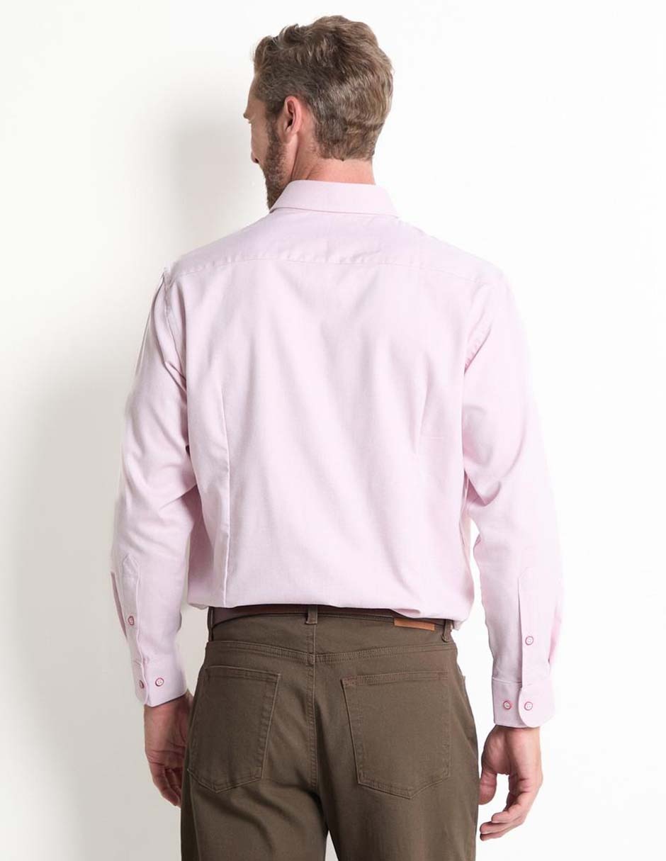 Camisa formal de algodón manga larga para hombre