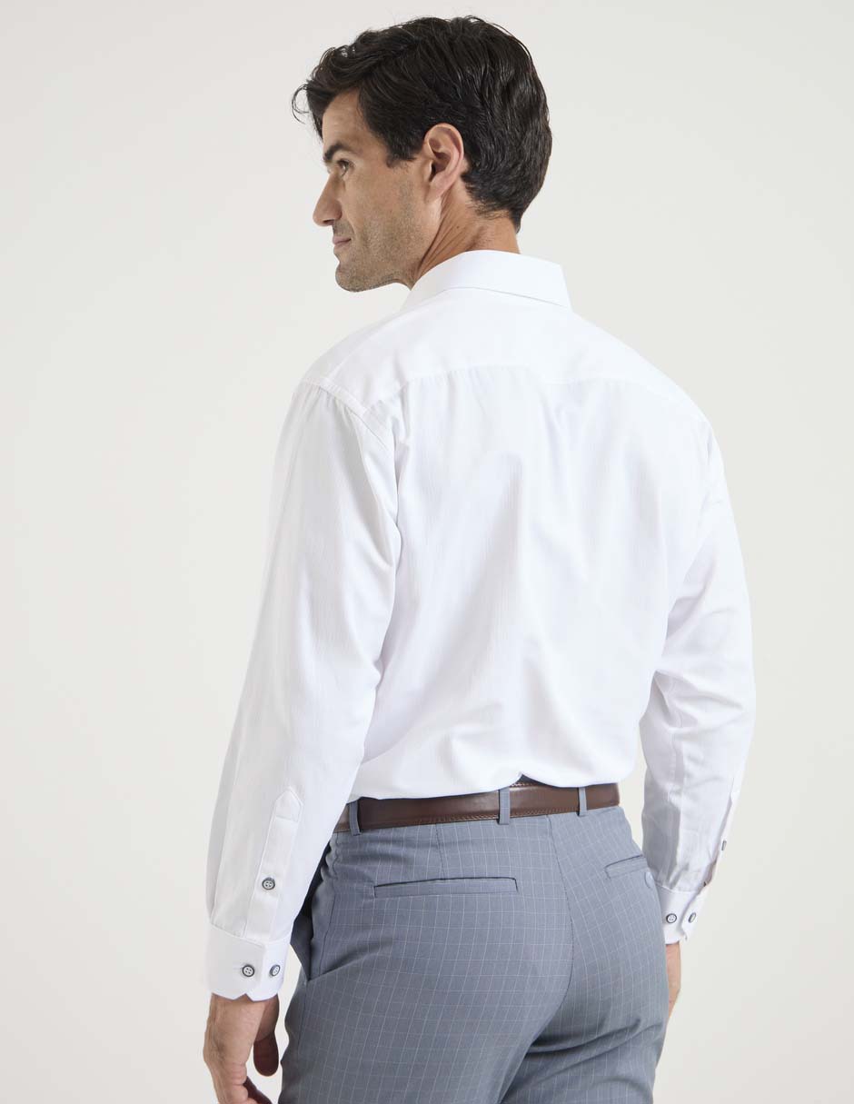 Camisa formal manga larga para hombre 4