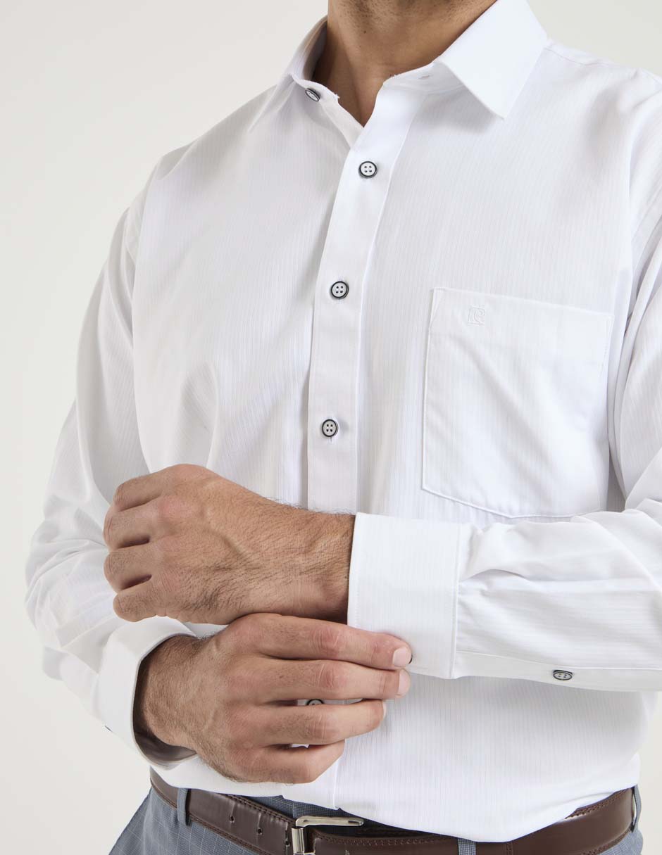 Camisa formal manga larga para hombre 2