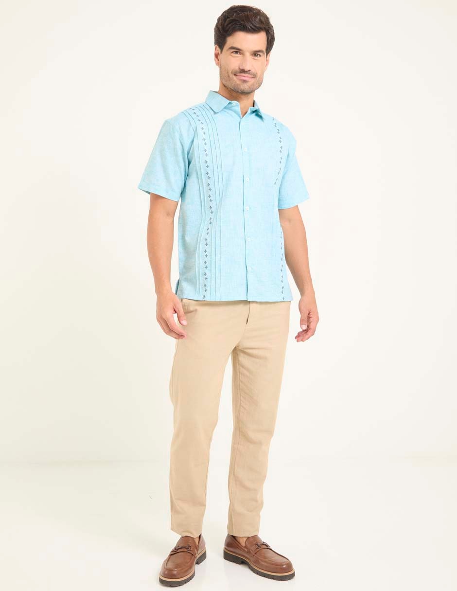 Guayabera manga corta para hombre