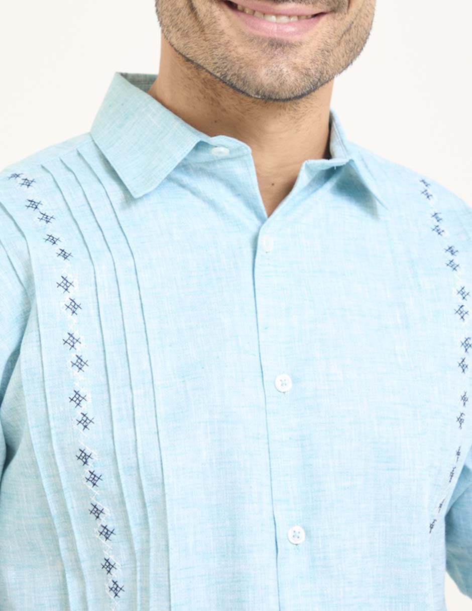 Guayabera manga corta para hombre