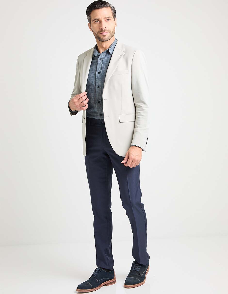 Pantalón business casual de vestir slim de algodón para hombre 4