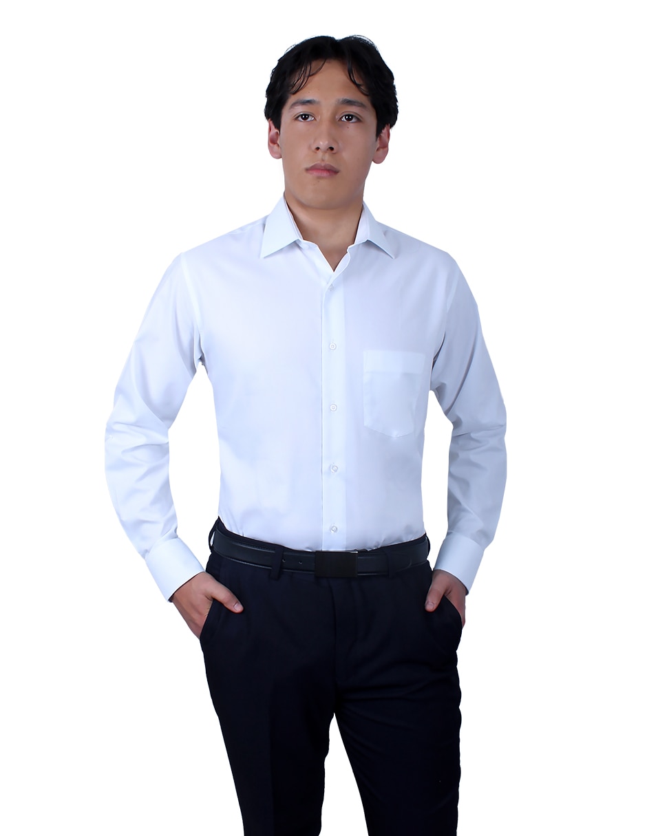Camisa formal manga larga para hombre