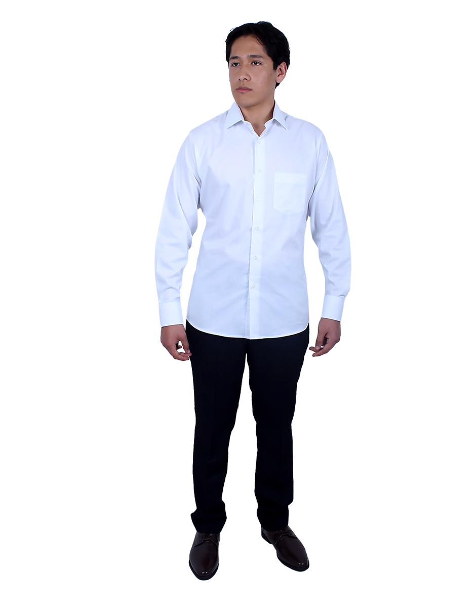 Camisa formal manga larga para hombre