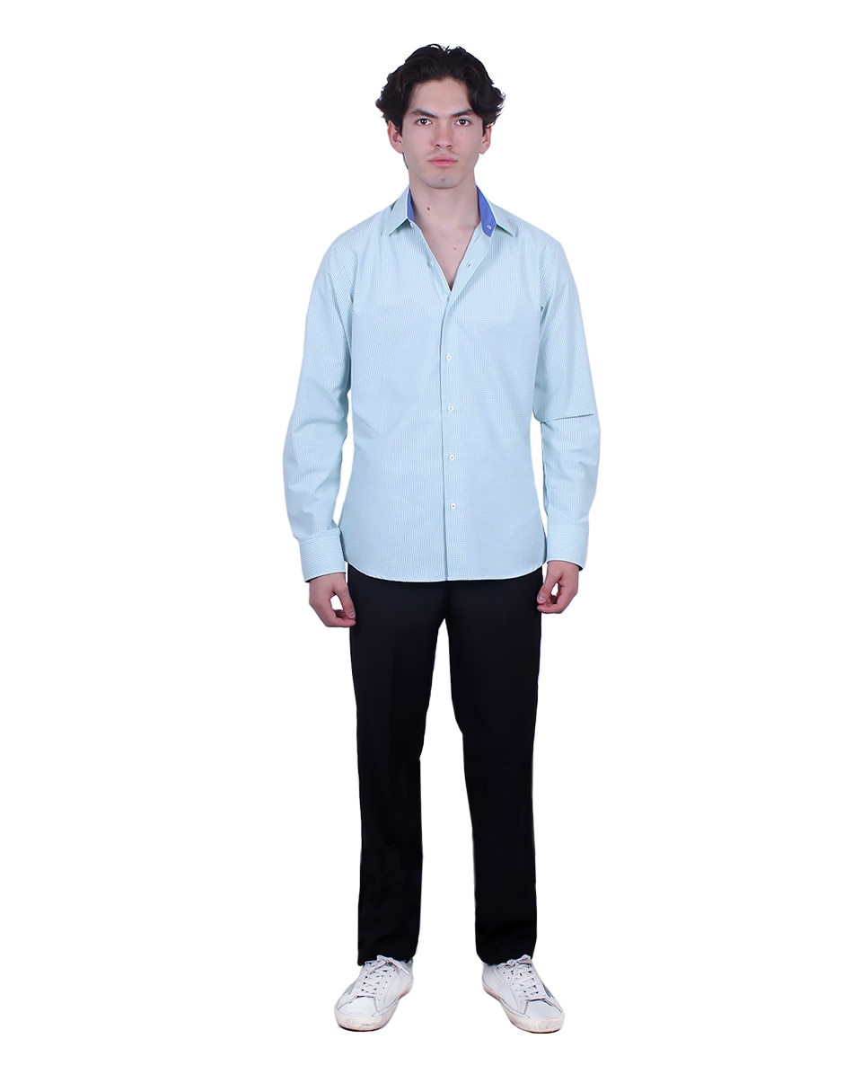 Camisa formal manga larga para hombre