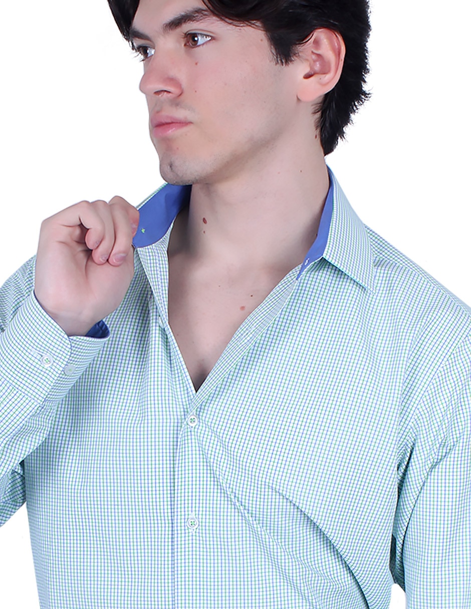 Camisa formal manga larga para hombre