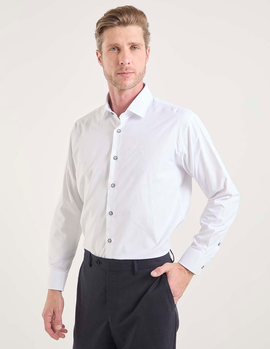 Camisa formal manga larga para hombre