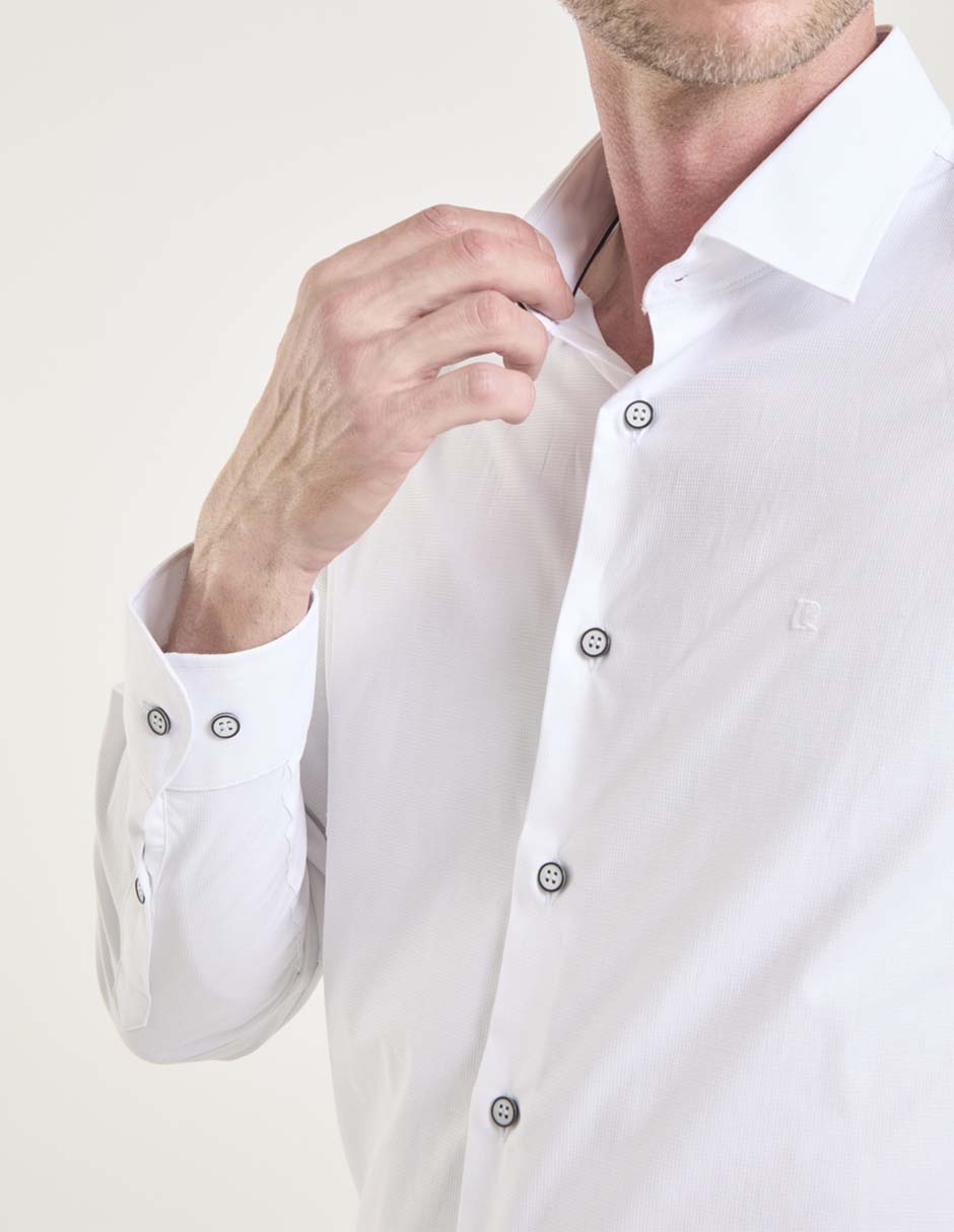 Camisa formal manga larga para hombre 2