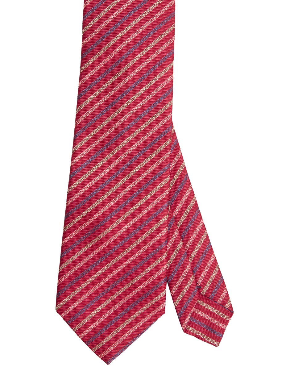 Corbata regular estampado a rayas para hombre