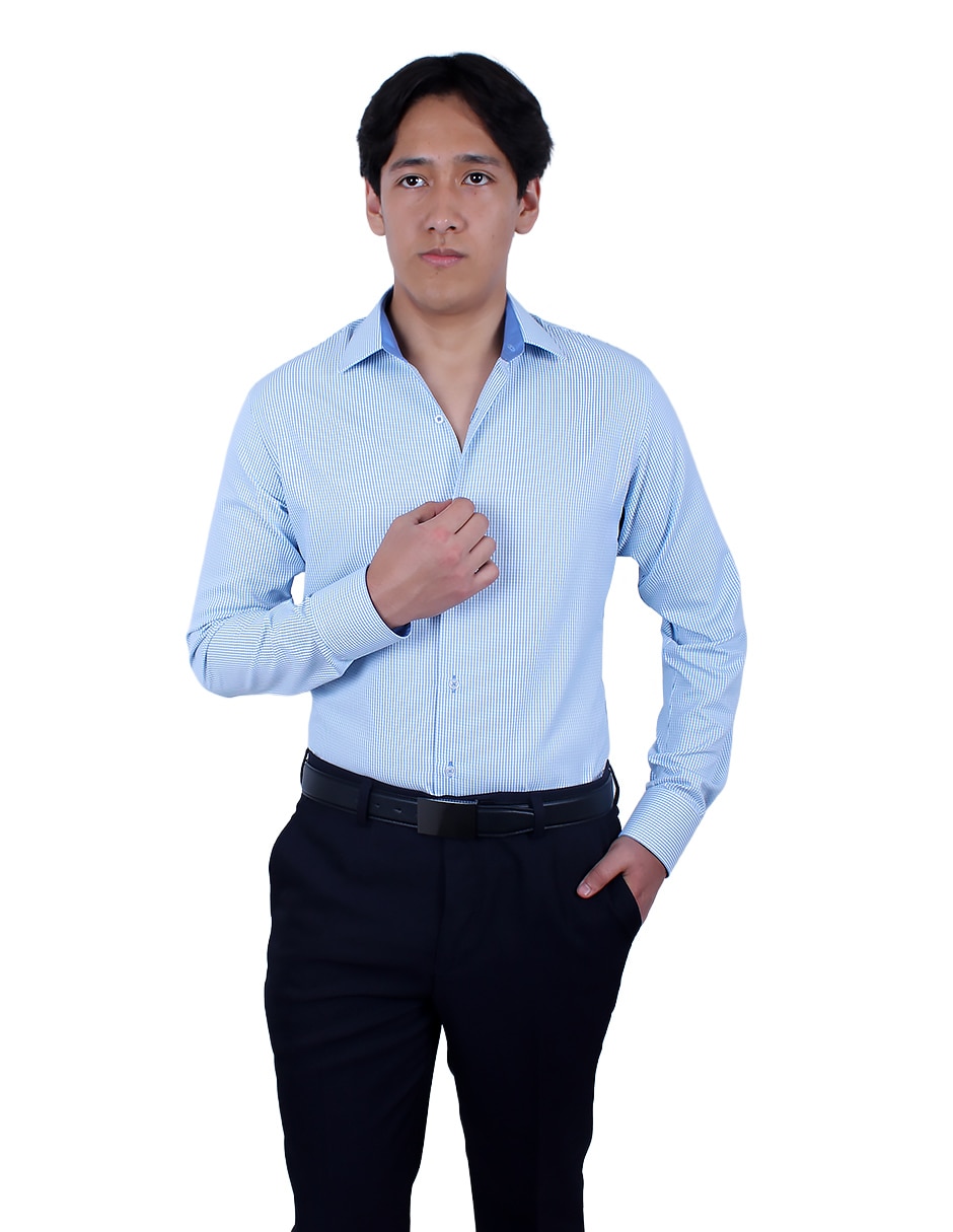 Camisa formal manga larga para hombre
