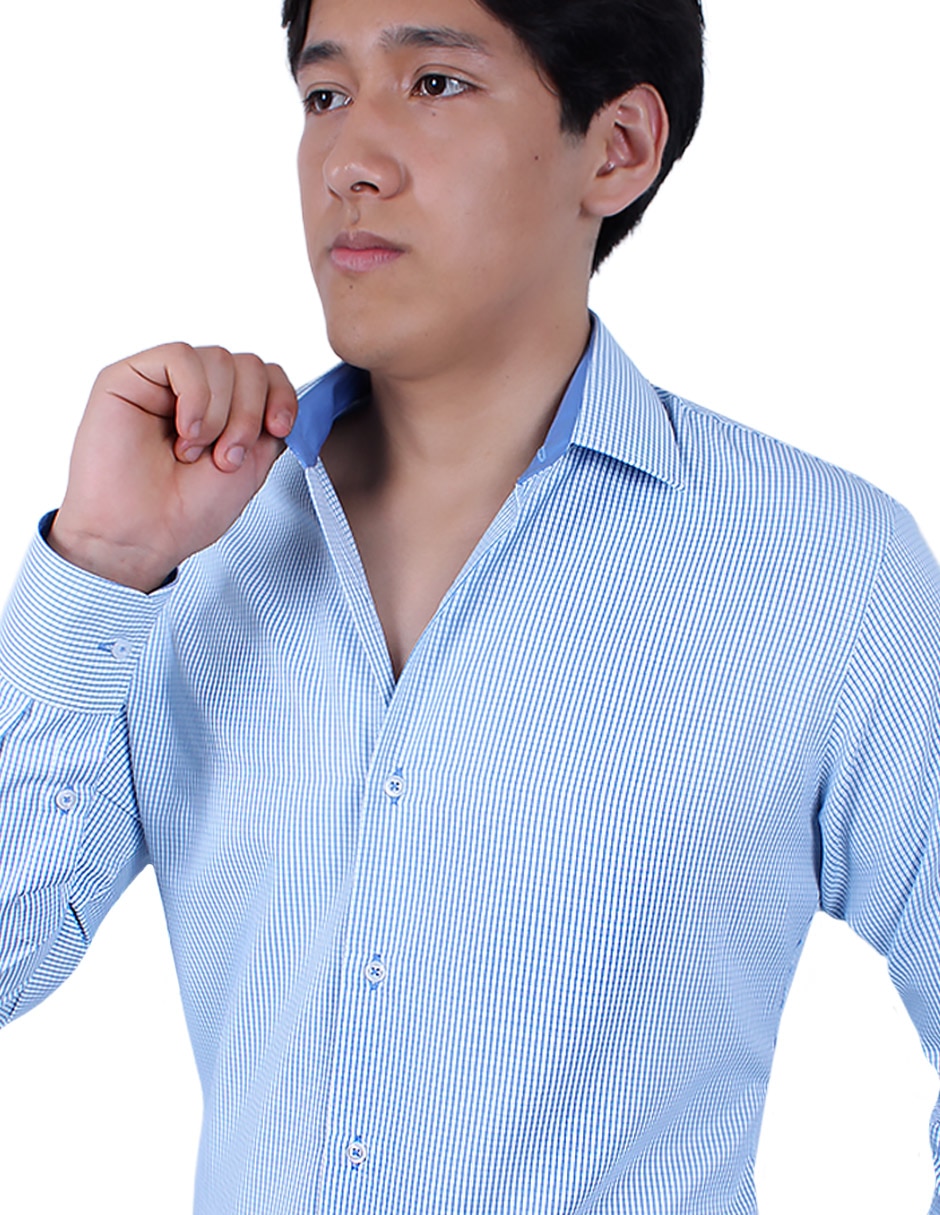 Camisa formal manga larga para hombre