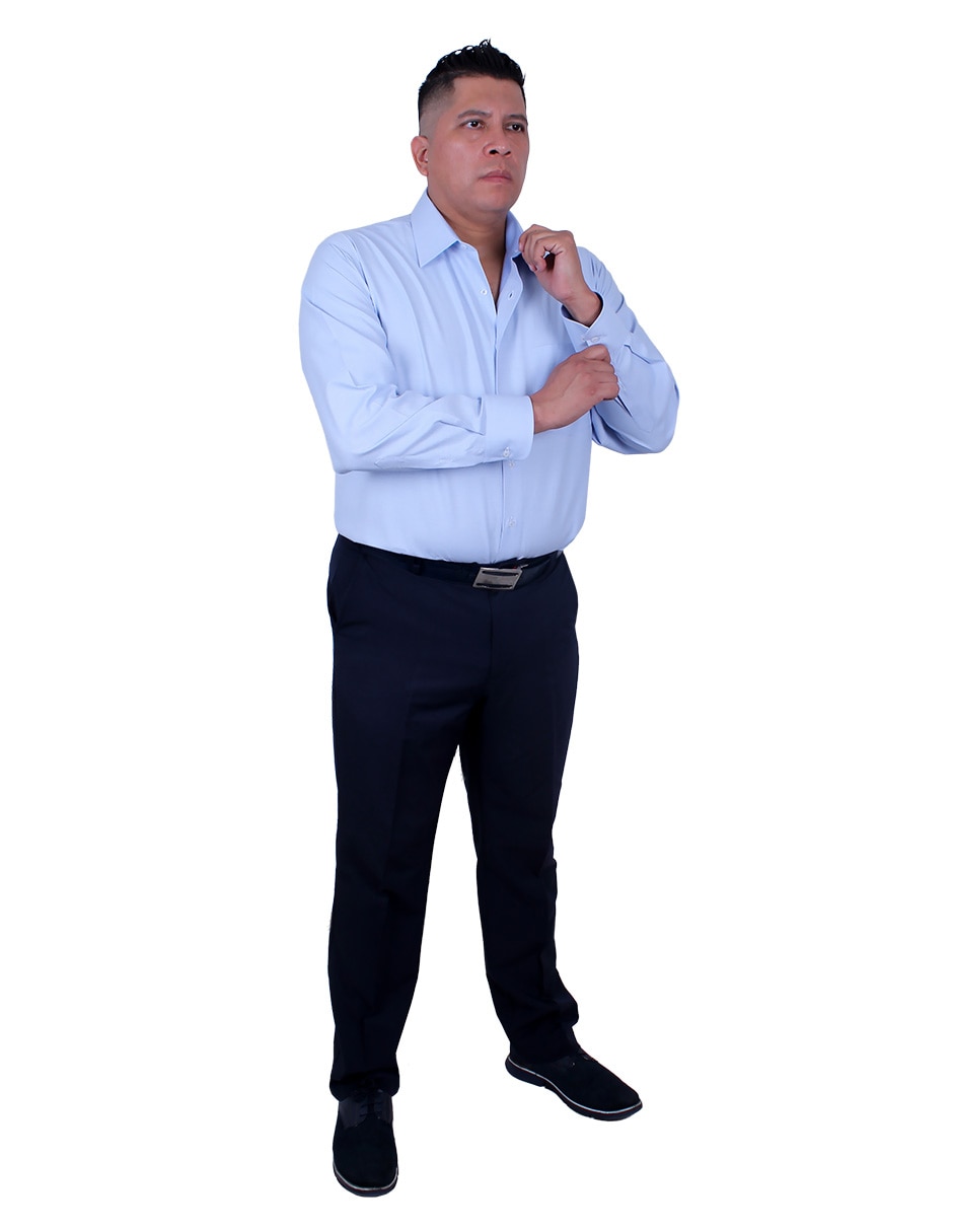 Camisa formal manga larga para hombre 4