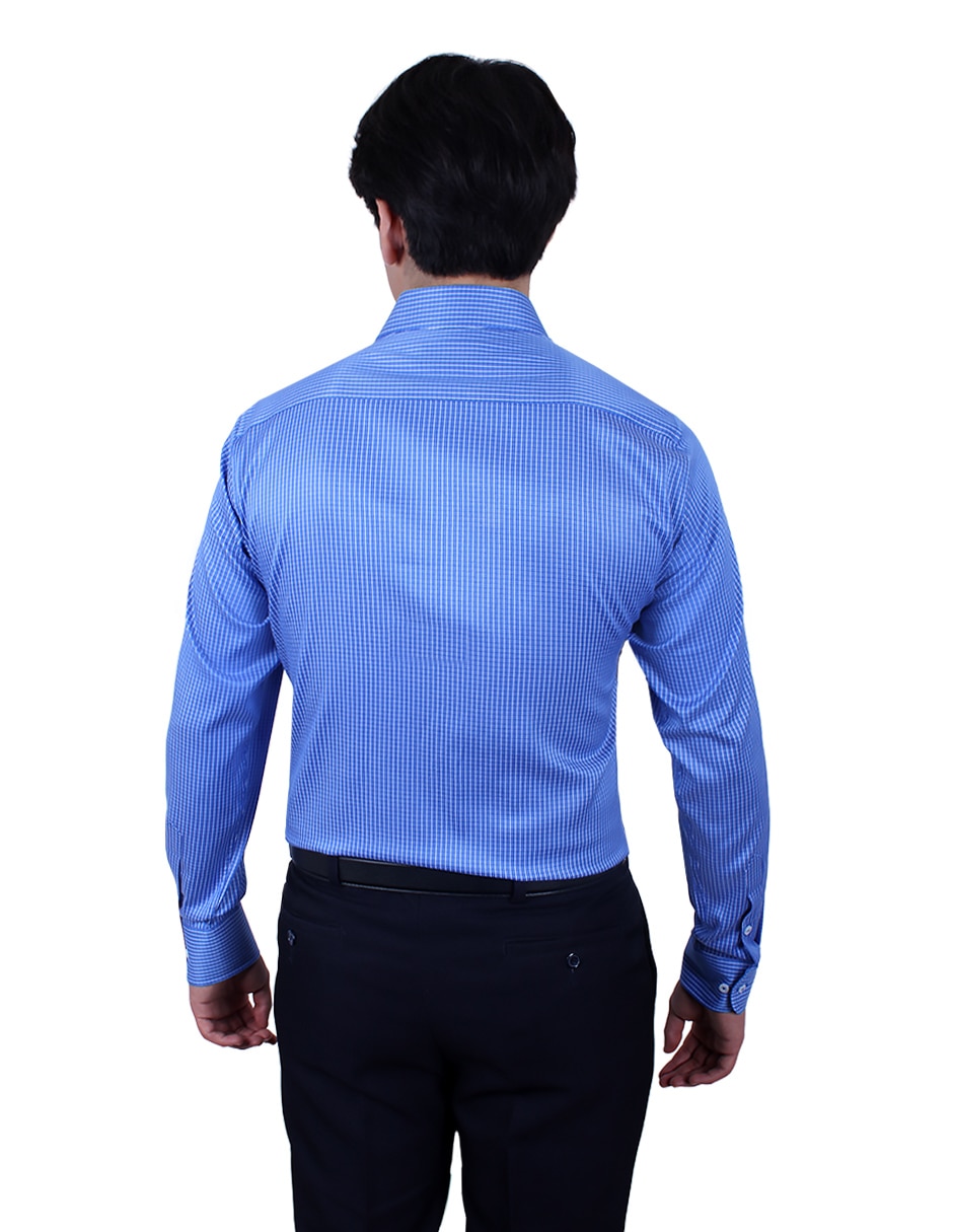 Camisa formal manga larga para hombre 4
