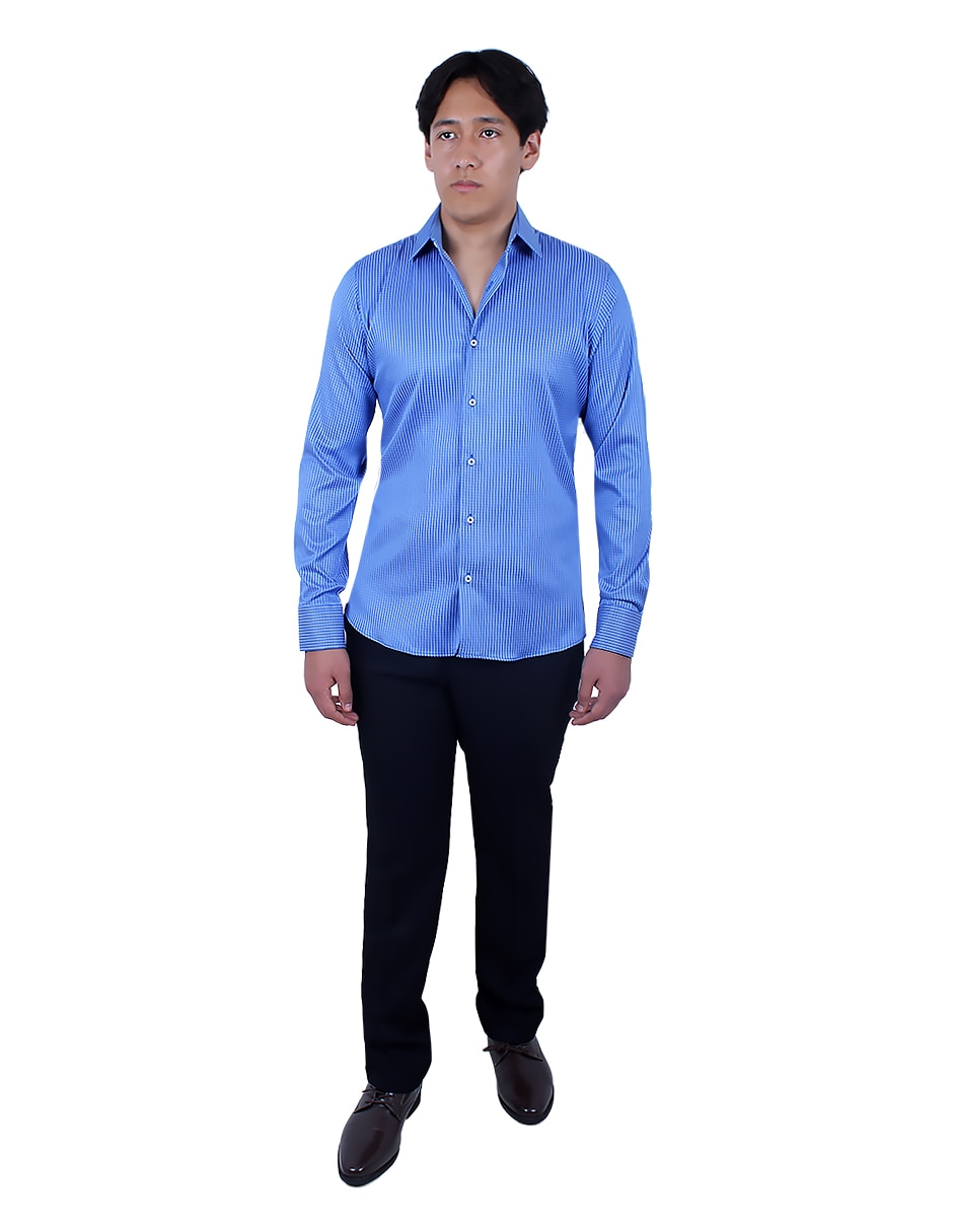Camisa formal manga larga para hombre 3