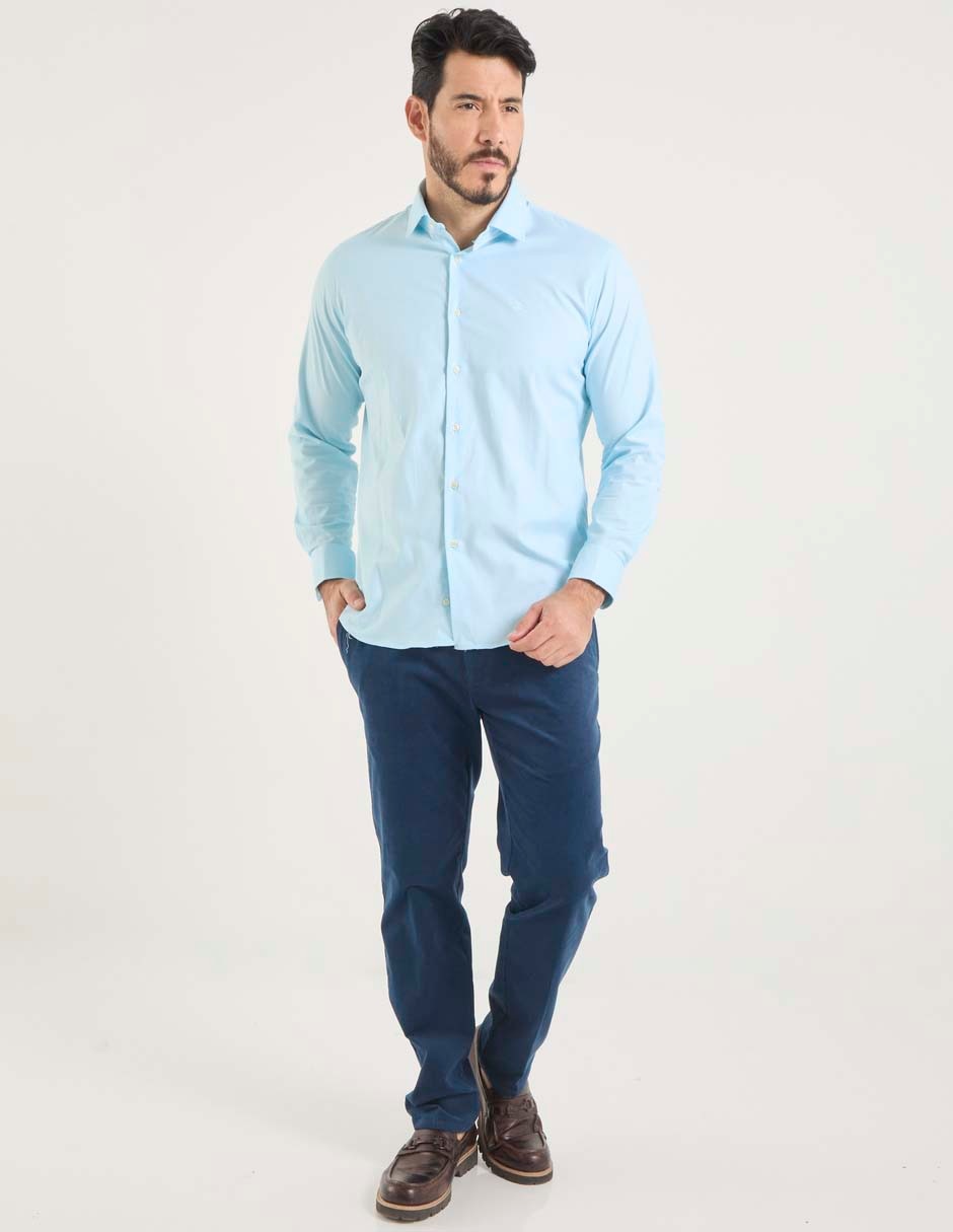 Camisa casual manga larga para hombre