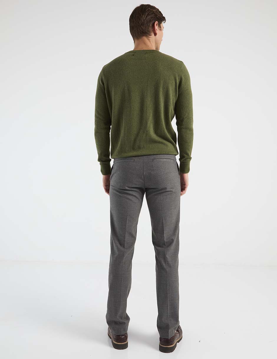 Pantalón de vestir slim de algodón para hombre 4