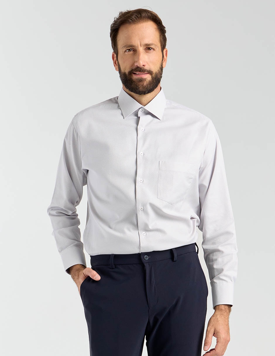 Camisa formal manga larga para hombre 5