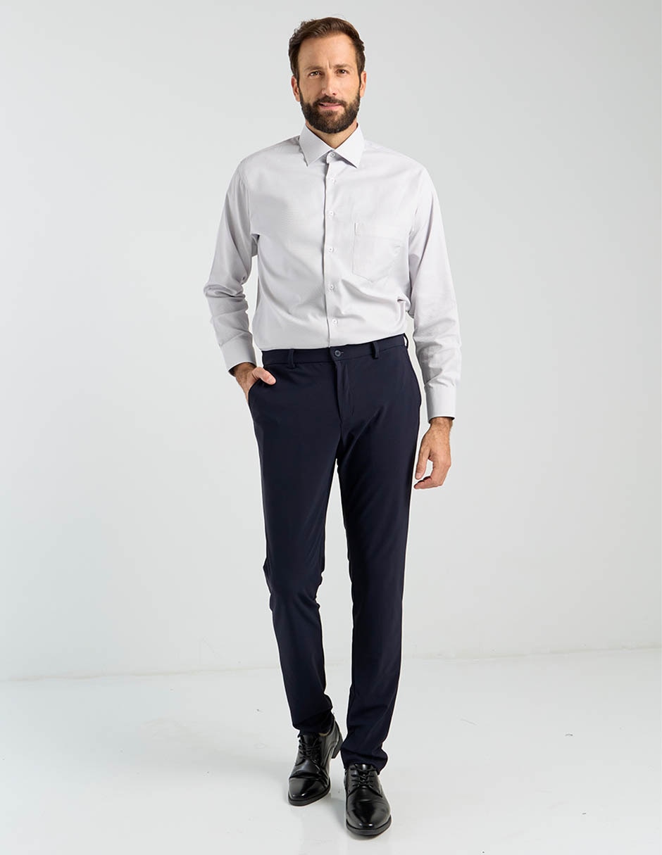 Camisa formal manga larga para hombre 4