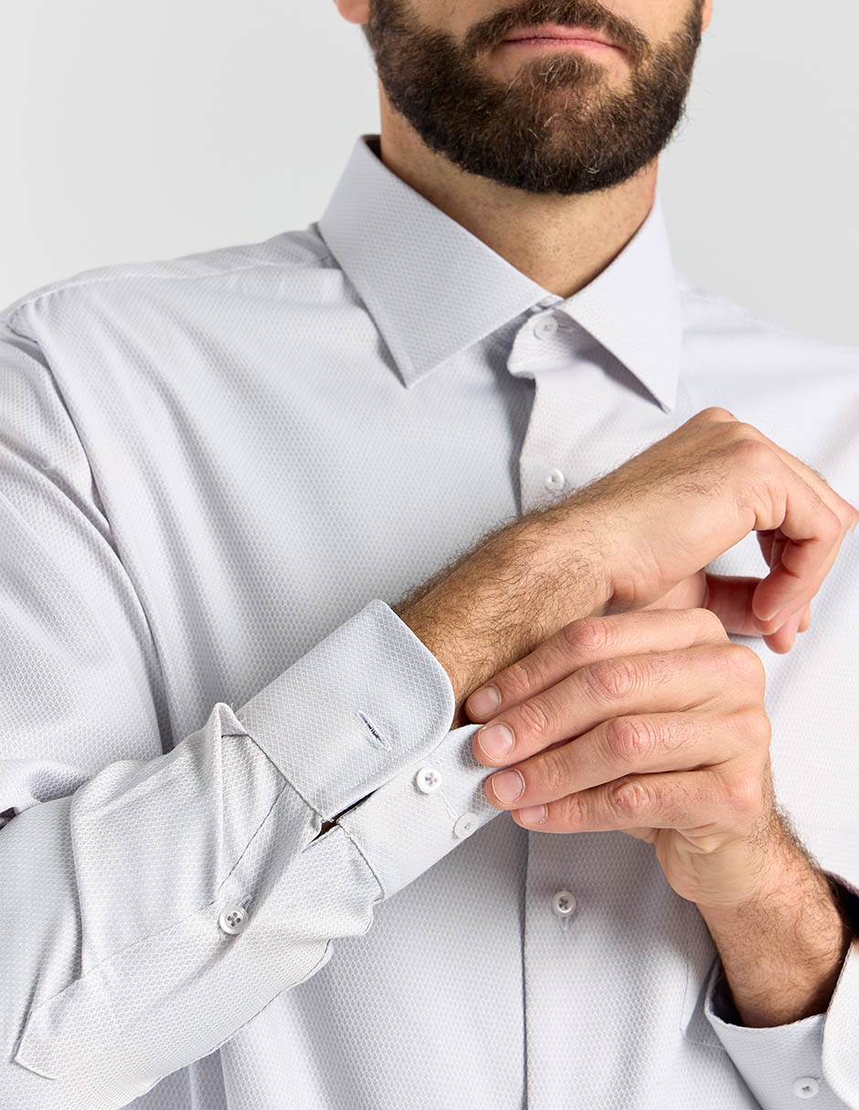 Camisa formal manga larga para hombre 2