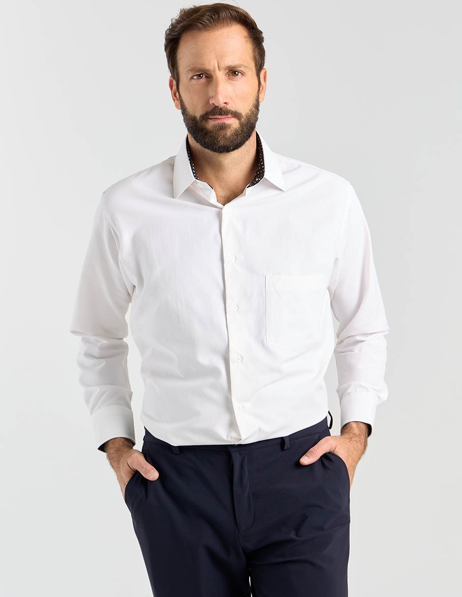Camisa formal manga larga para hombre 5