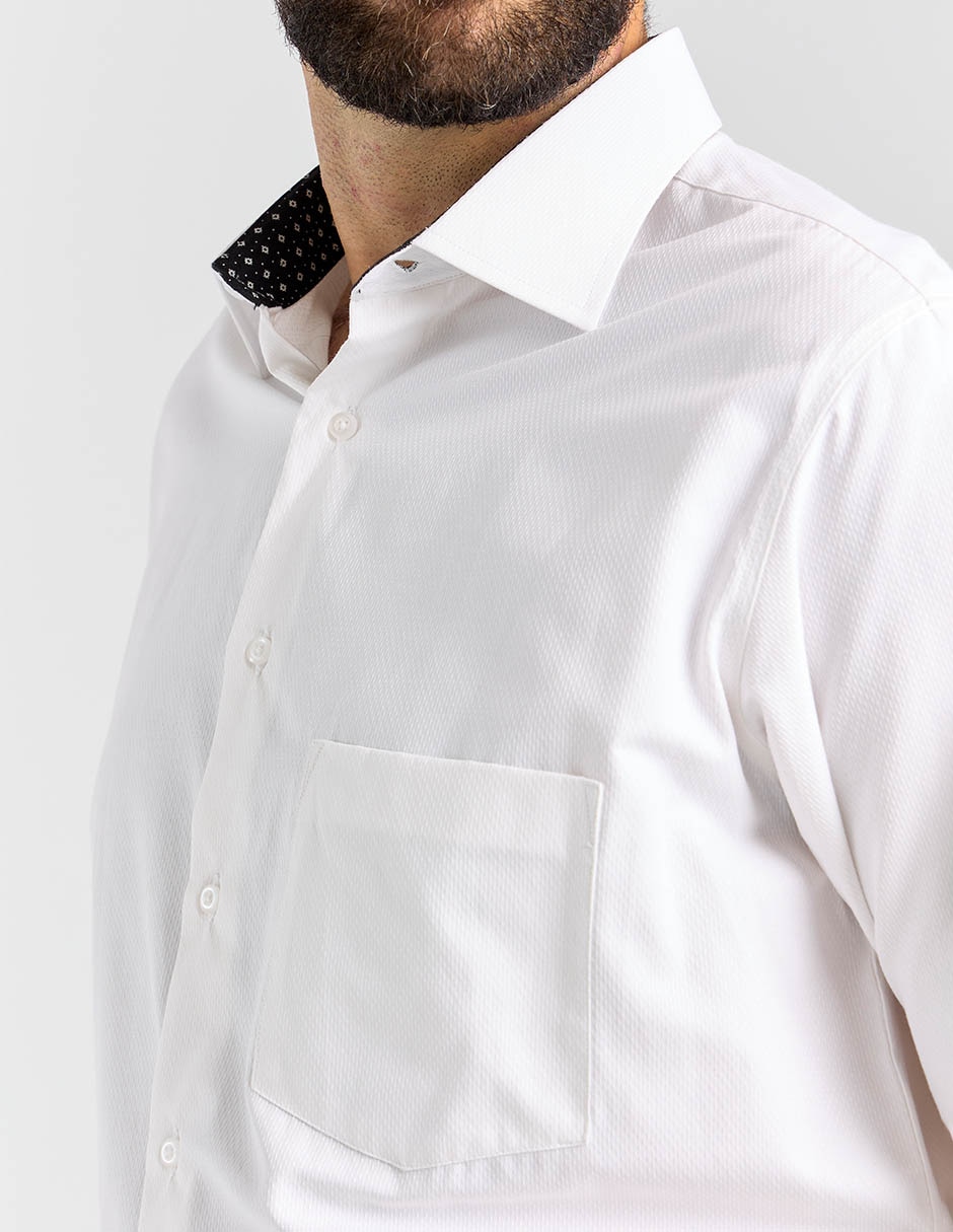 Camisa formal manga larga para hombre 3