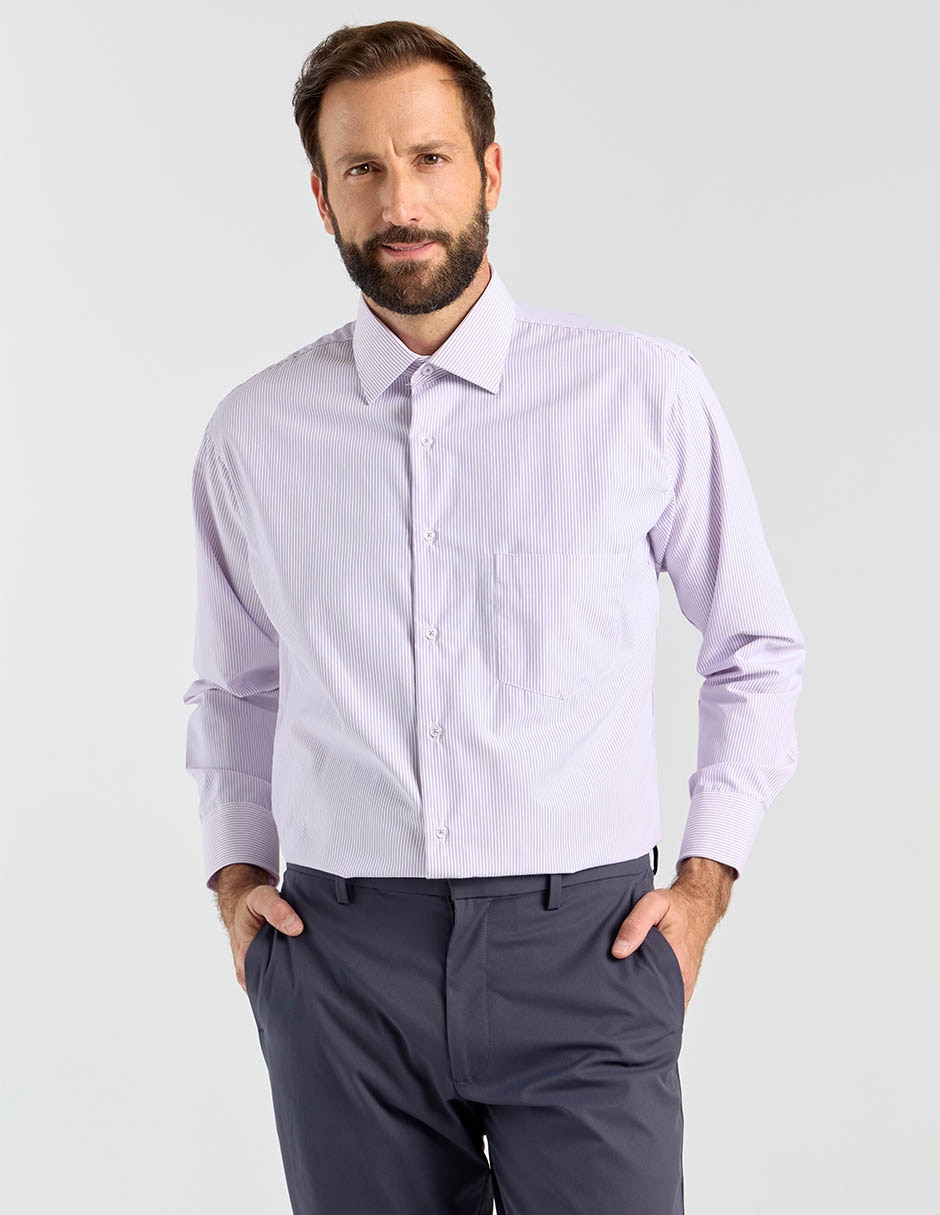 Camisa formal manga larga para hombre