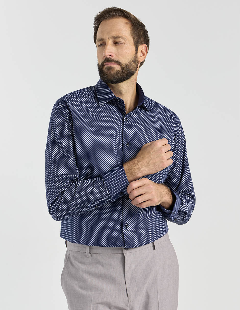 Camisa formal manga larga para hombre 5
