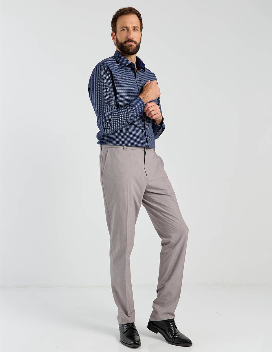 Camisa formal manga larga para hombre 4