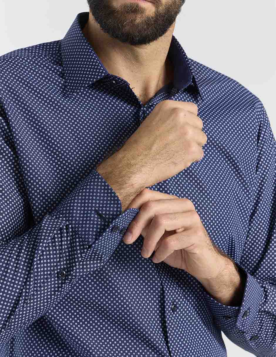 Camisa formal manga larga para hombre 2
