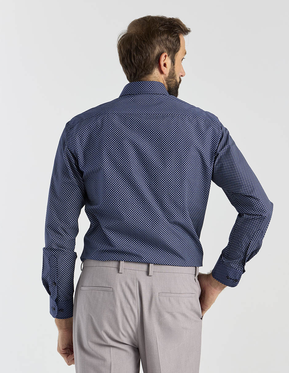 Camisa formal manga larga para hombre 6