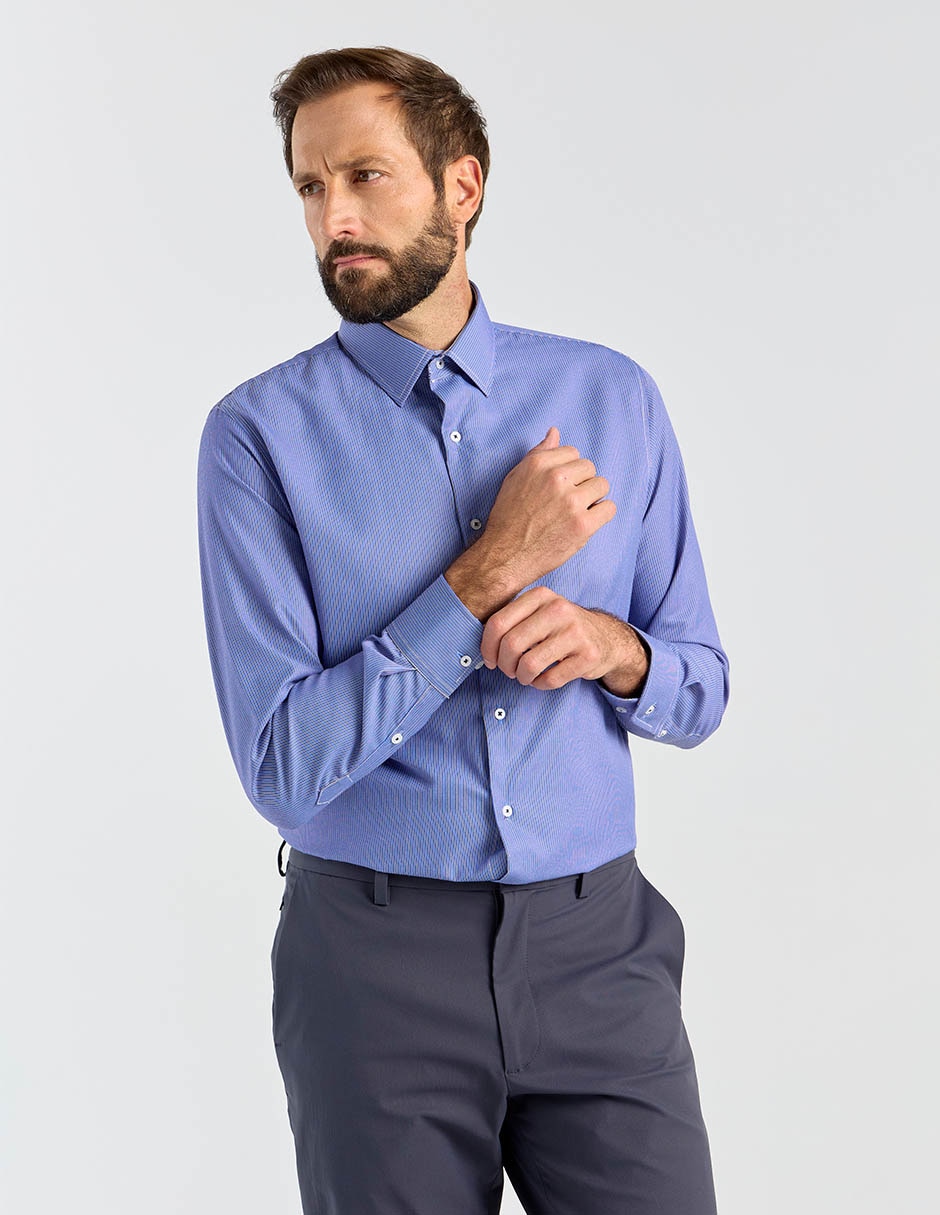 Camisa formal manga larga para hombre 5