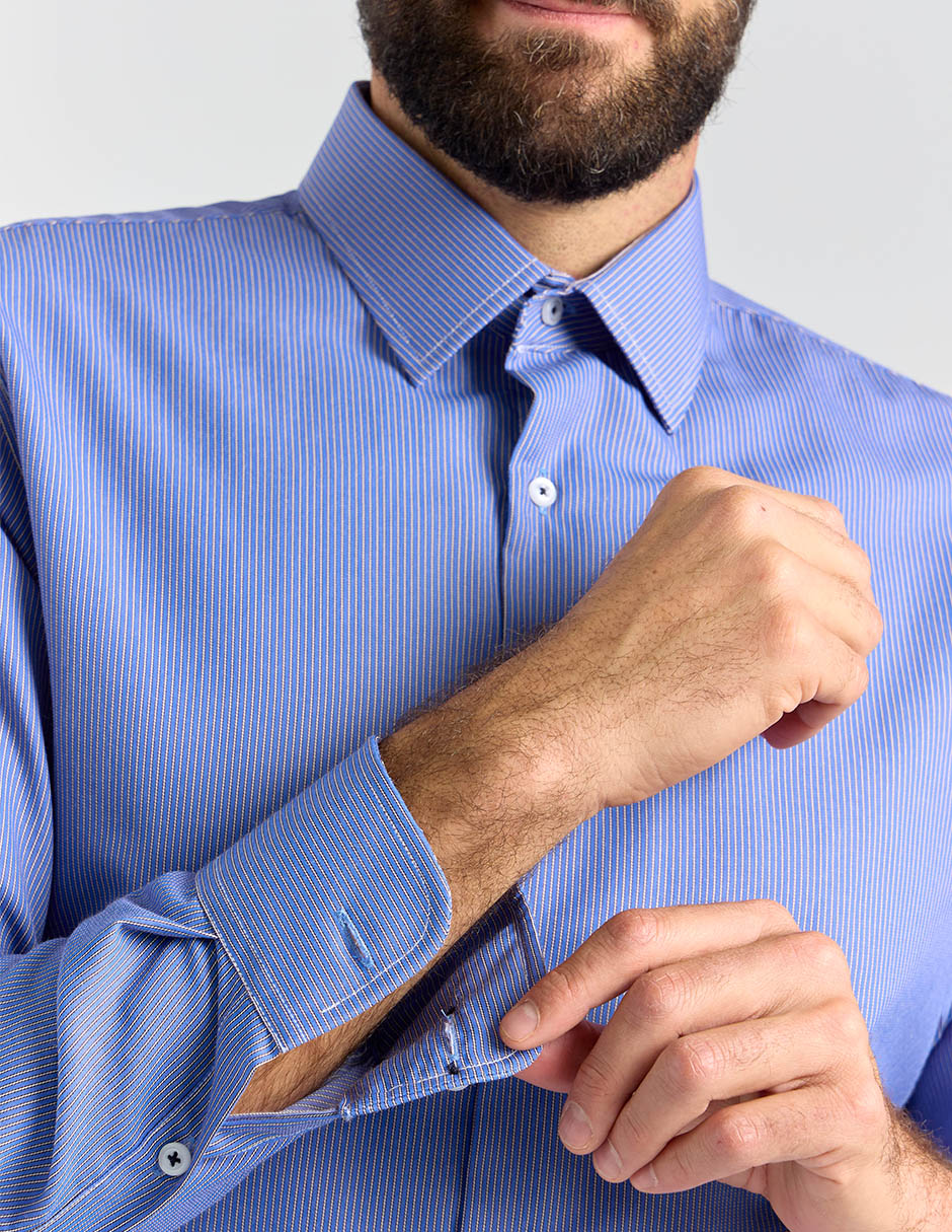 Camisa formal manga larga para hombre 2
