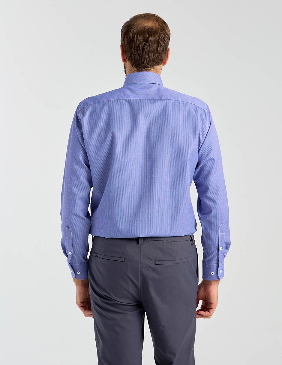 Camisa formal manga larga para hombre 6