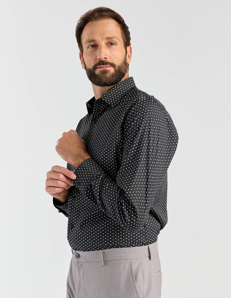 Camisa formal manga larga para hombre 5