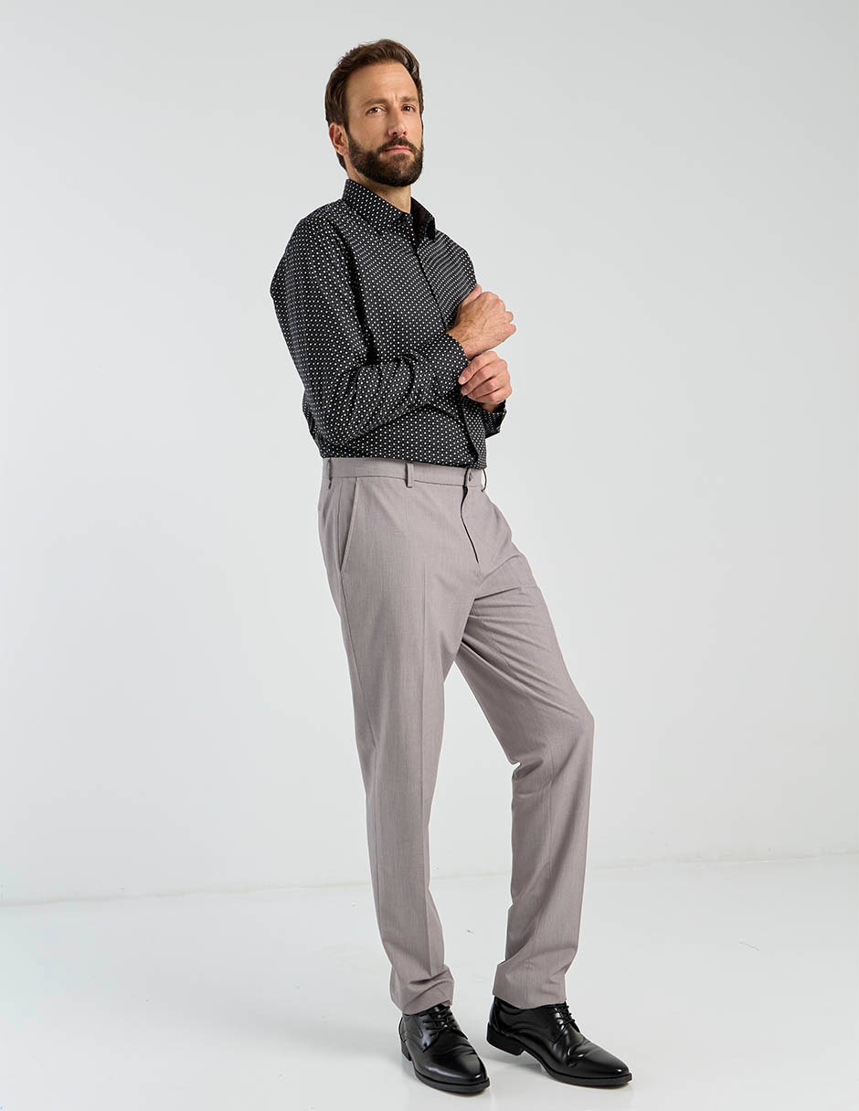 Camisa formal manga larga para hombre 4