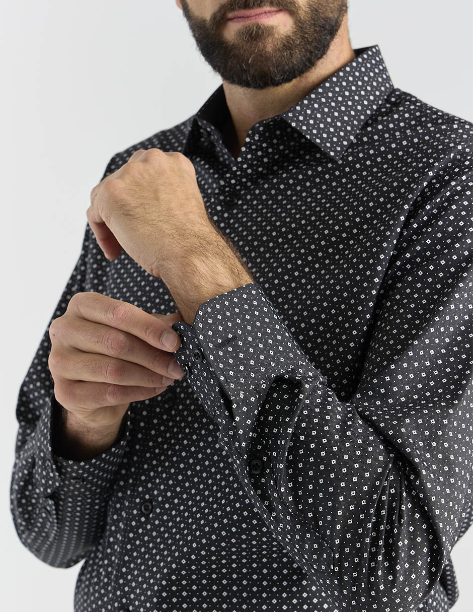Camisa formal manga larga para hombre 3
