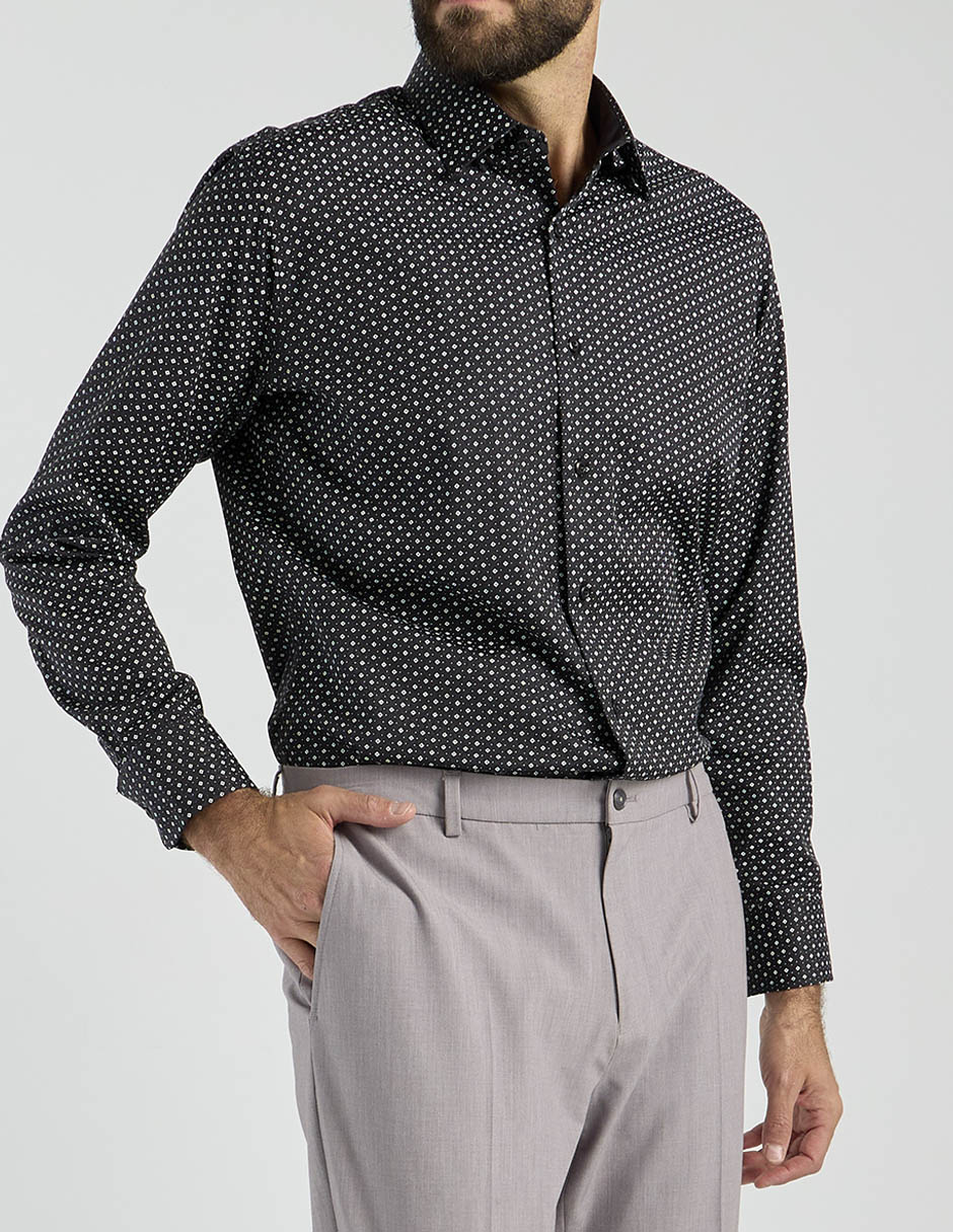 Camisa formal manga larga para hombre 2
