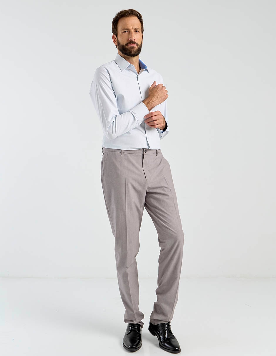 Camisa de vestir Parllieni manga larga para hombre